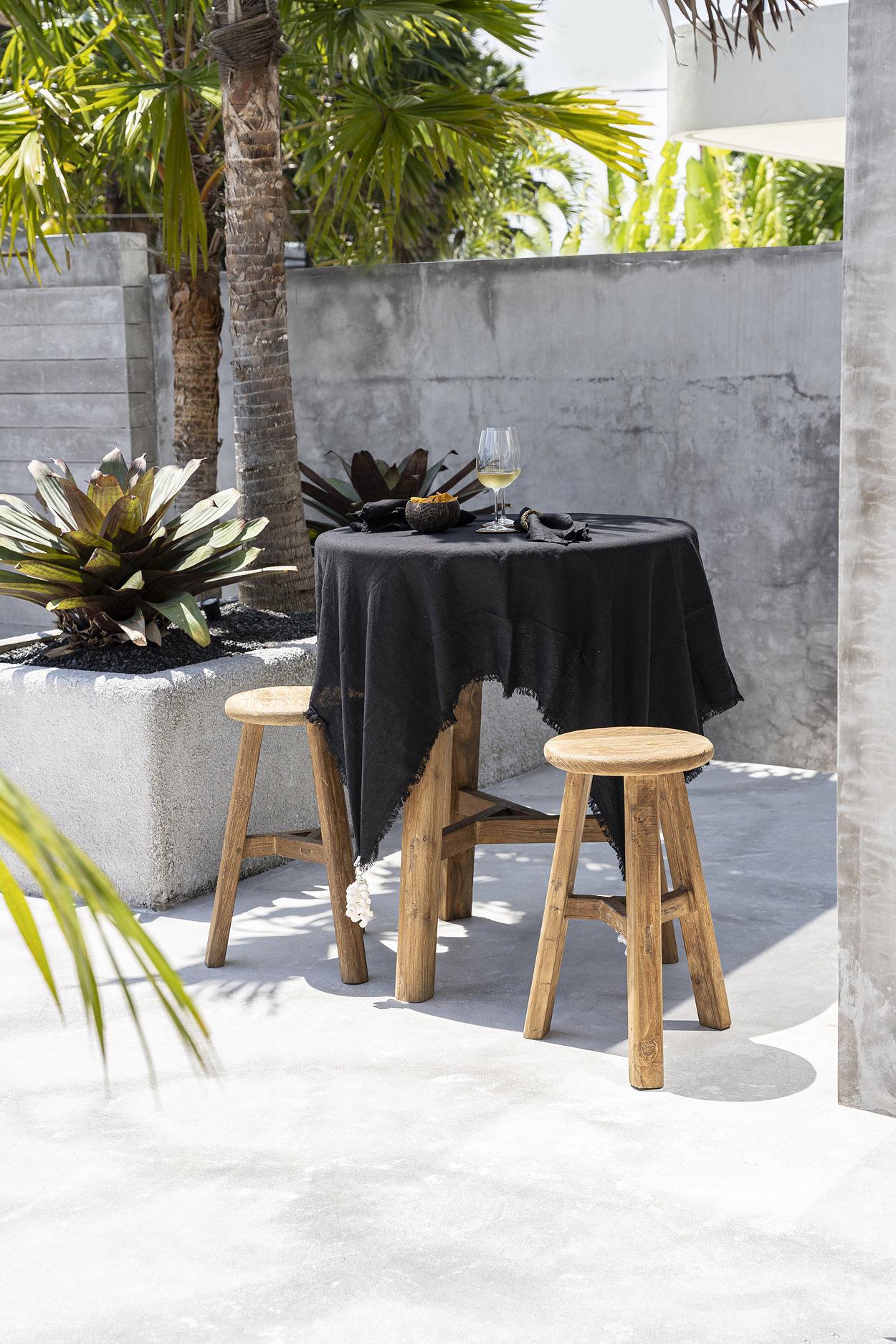 Tablecloth Linen Black 150x150cm 1