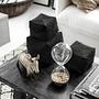 Beaded basket Black 3
