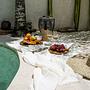 Tablecloth Linen White 150x150cm 4