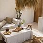Tablecloth linen beige 150x150cm 1