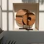 Plate on stand Teak brown 1