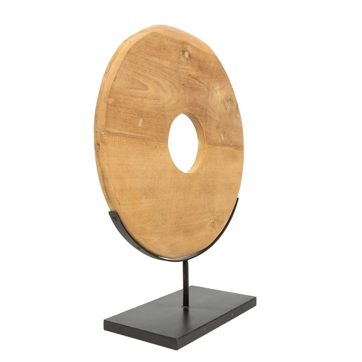 Plate on stand Teak brown 5