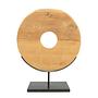 Plate on stand Teak brown 0
