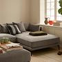 Vincent 1-seater chaise longue right Planet Grey Green 0