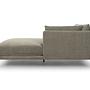 Vincent 1-seater chaise longue right Planet Grey Green 1