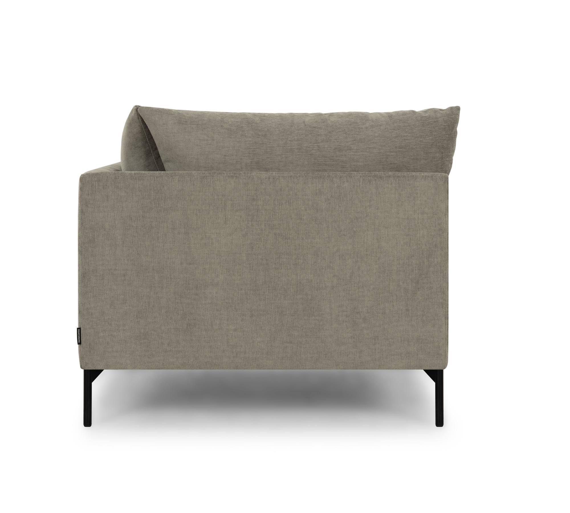 Vincent 1-seater chaise longue right Planet Grey Green 4