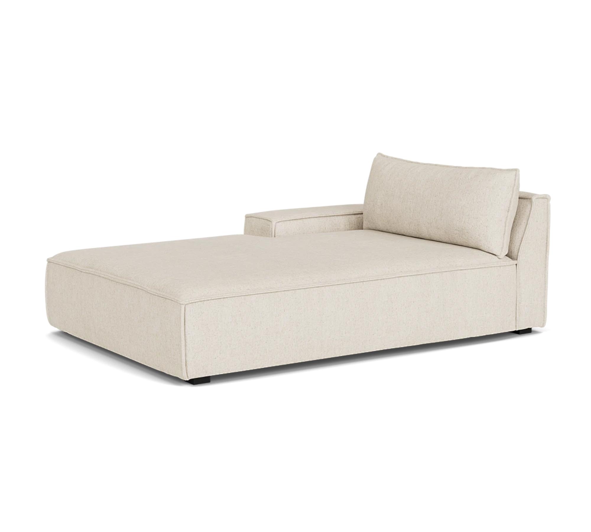 Daphne 1-seater chaise longue Left Moonlight Sand 0