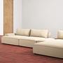 Daphne 1-seater chaise longue Left Moonlight Sand 6