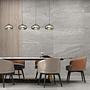 Quintara Type C LED pendant light smoked glass iron 4-light 1