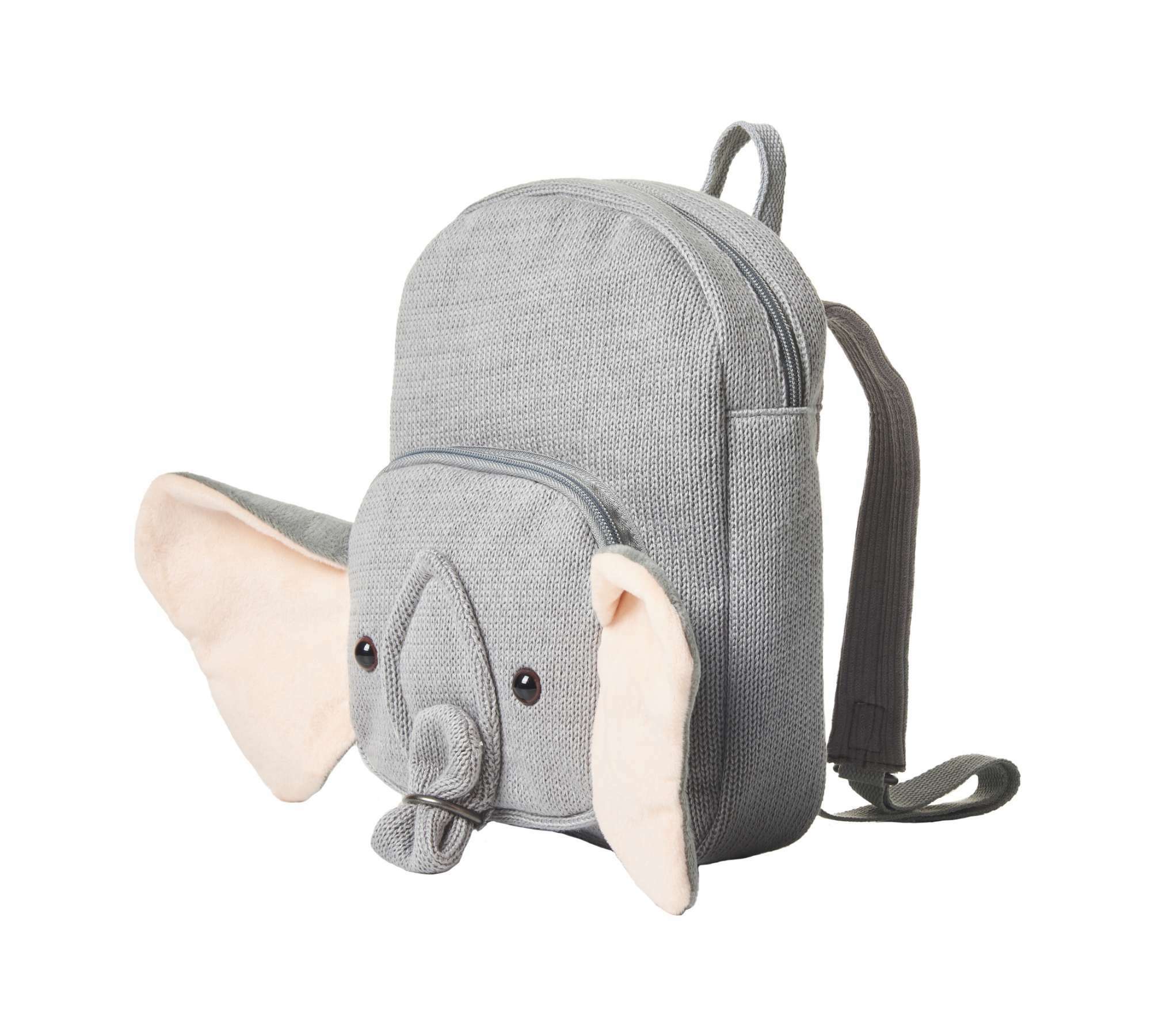 Elephant Backpack Cotton Grey 5