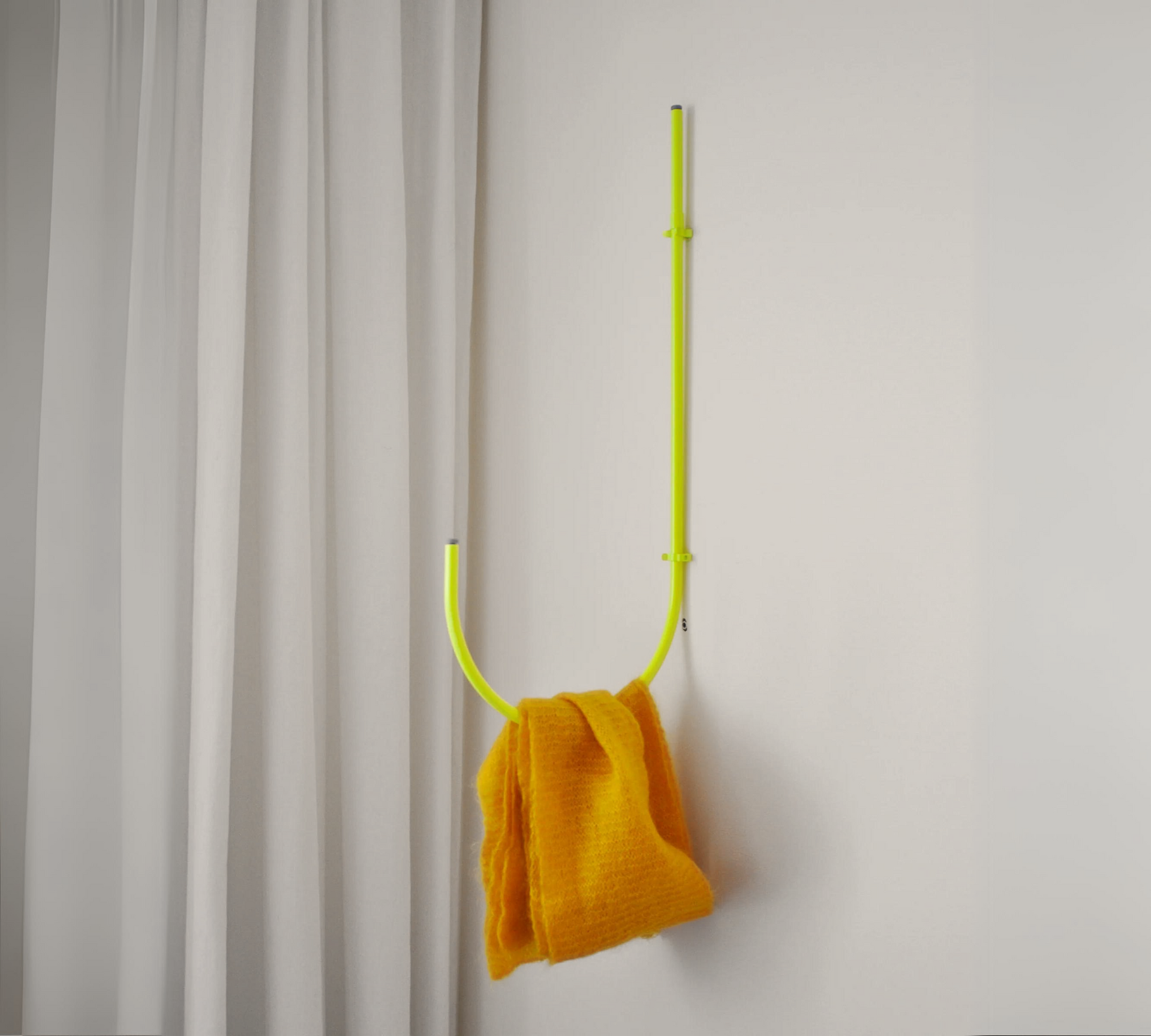 Hanger Arch Wall Hook Steel Neon Yellow 0