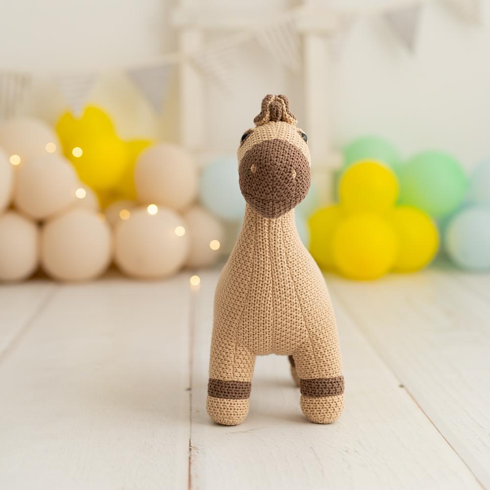 Horse Mini Plush Toy Cotton Brown 4