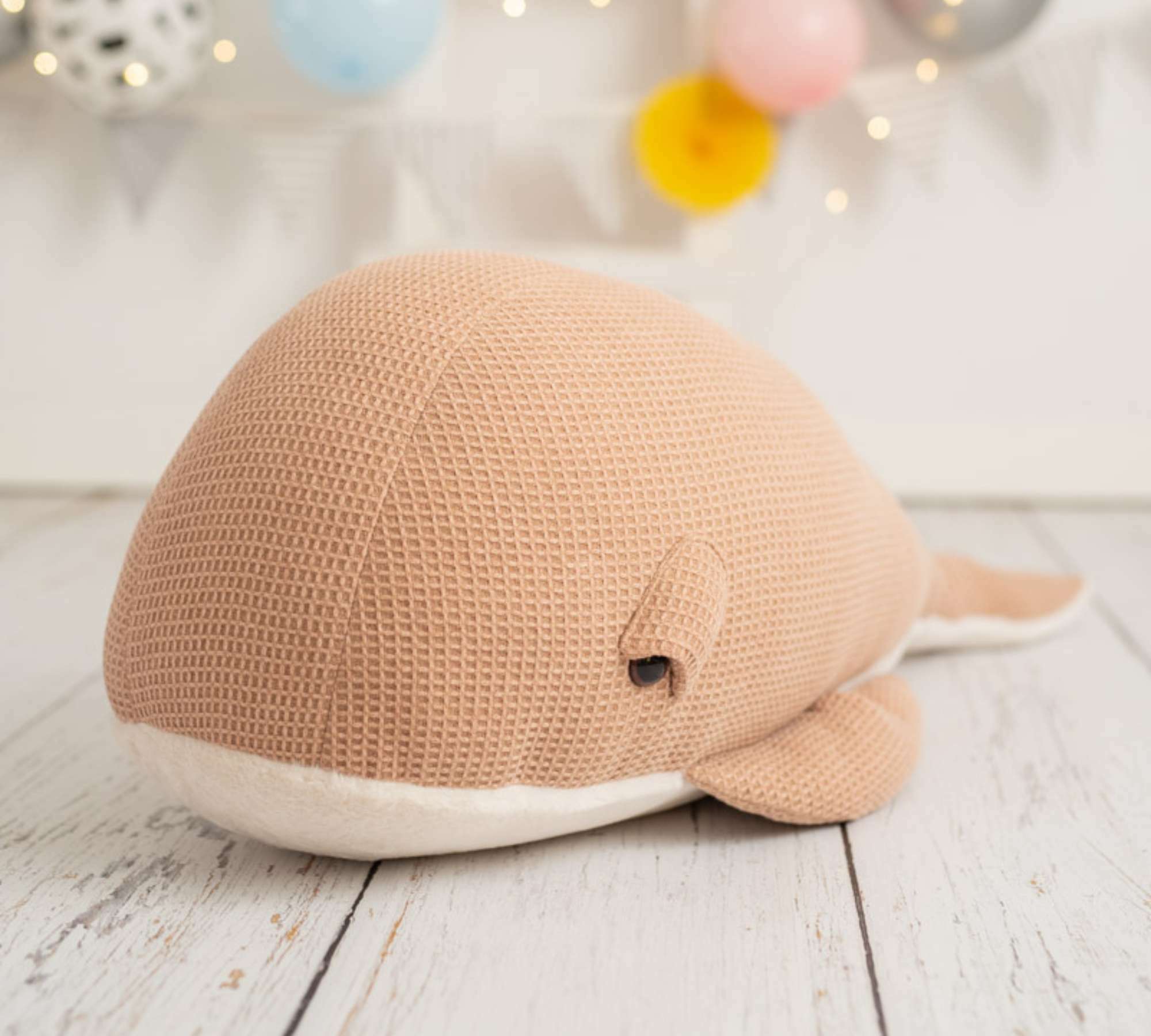 Whale Maxi Soft Toy Cotton Beige 0