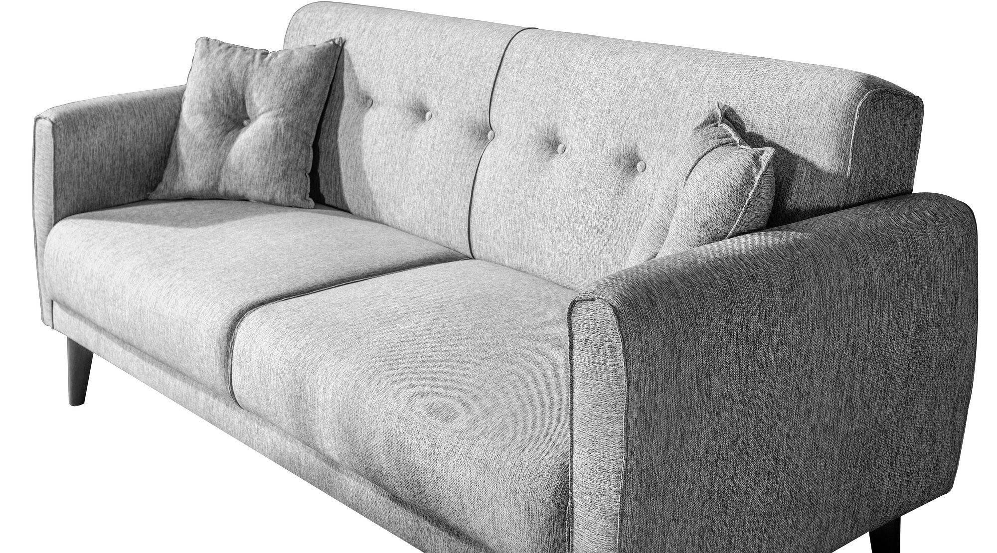 Aria Set divano letto impiallacciatura di legno grigio 6