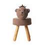 Yogui Kinderhocker Baumwolle Holz Braun 1