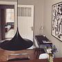 Semi-pendent lamp Aluminum Black 1