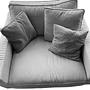 Armchair Grey from Roche Bobois 1