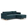 Madison sofa bed chaise lounge Right Danny Dusty Blue 2