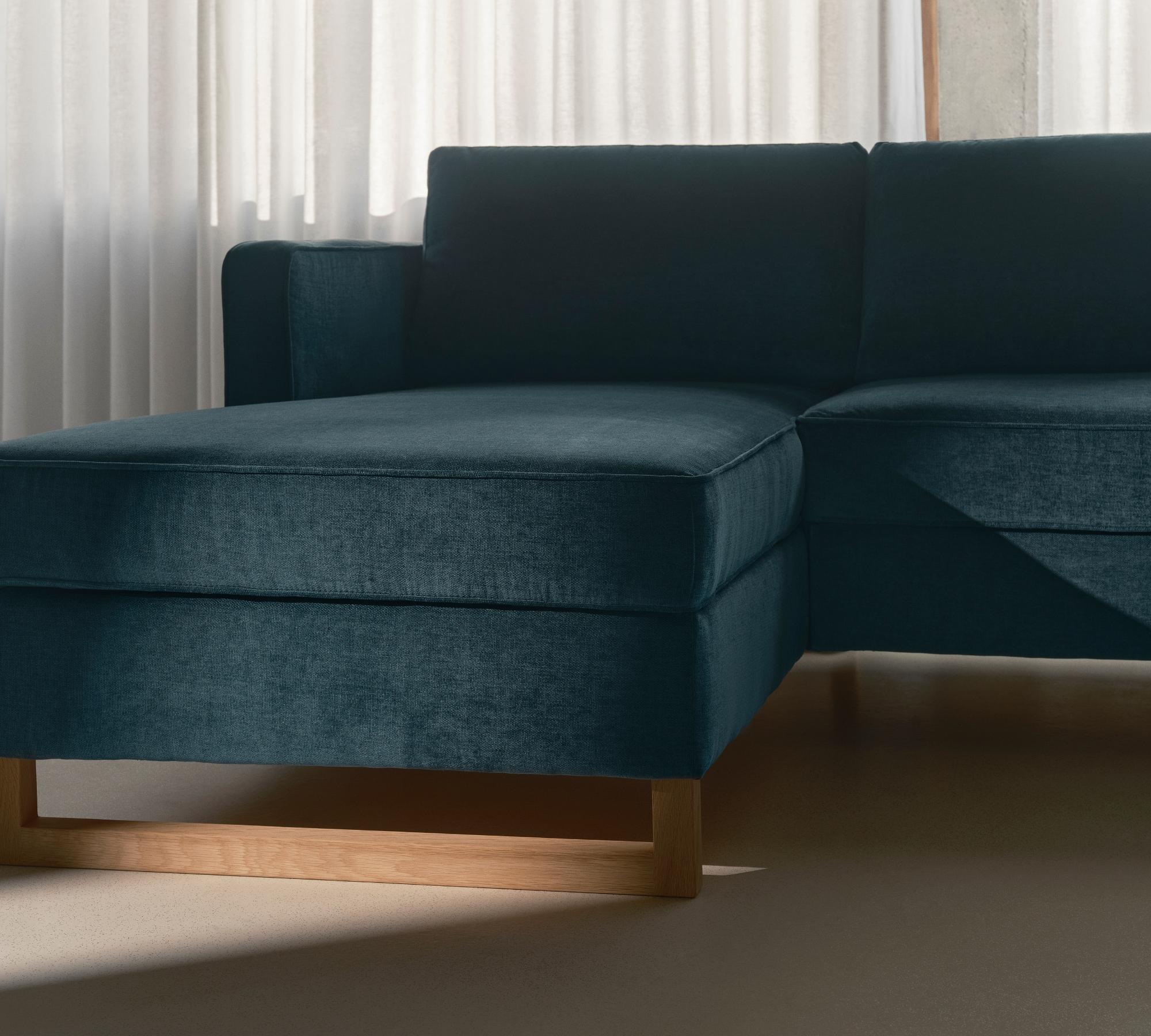 Madison sofa bed chaise lounge Right Danny Dusty Blue 7