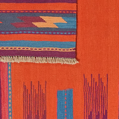 Kilim Gashgai Carpet Orange 4