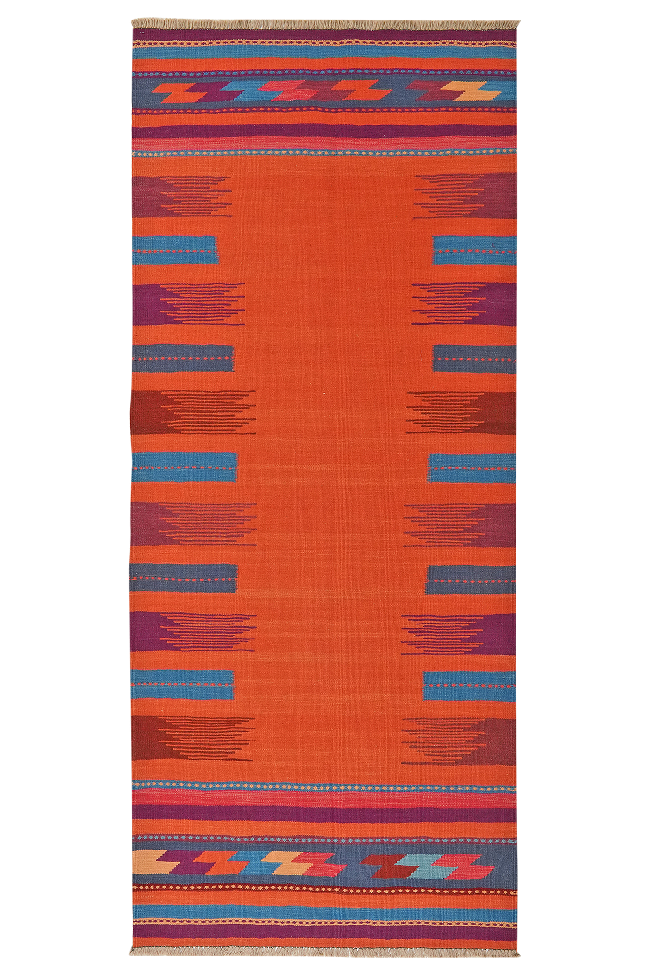 Tappeto Kilim Gashgai arancione 0