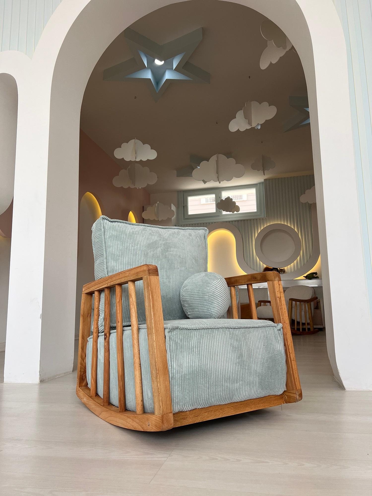 Sallanan Kindersessel Blau 1