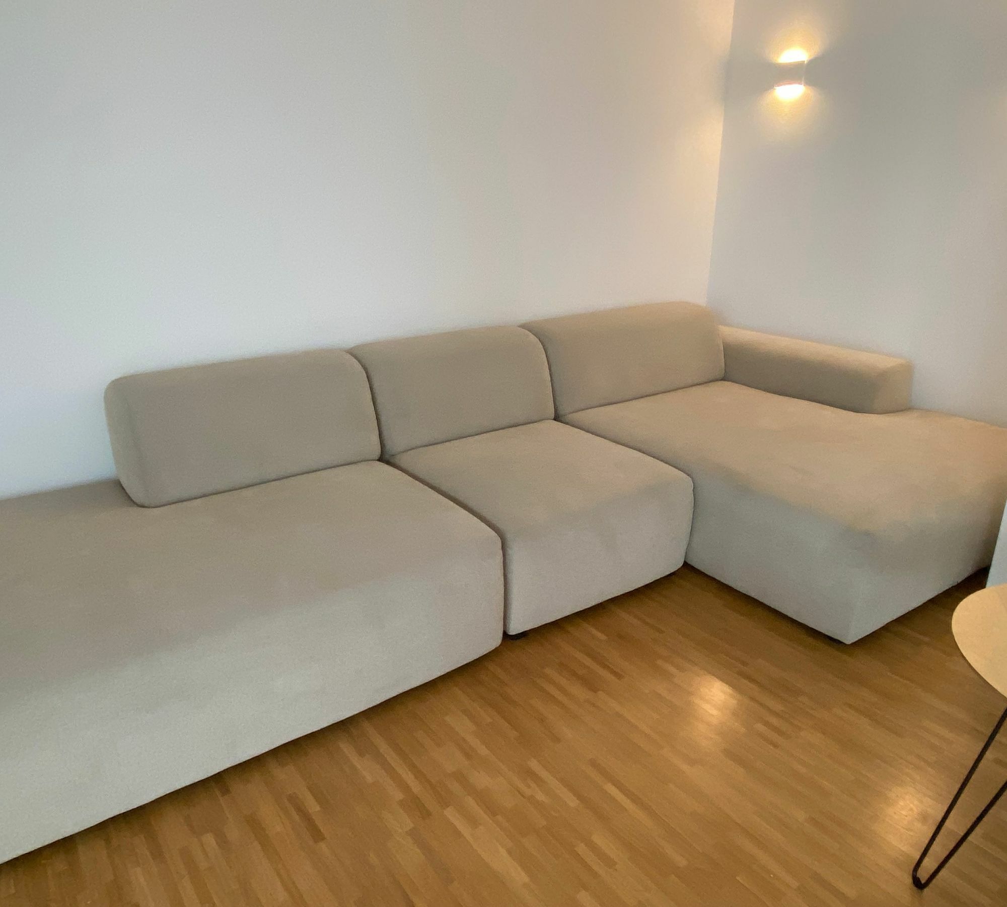 Pyllow Sofa Récamiere Rechts Webstoff Cremeweiß 4