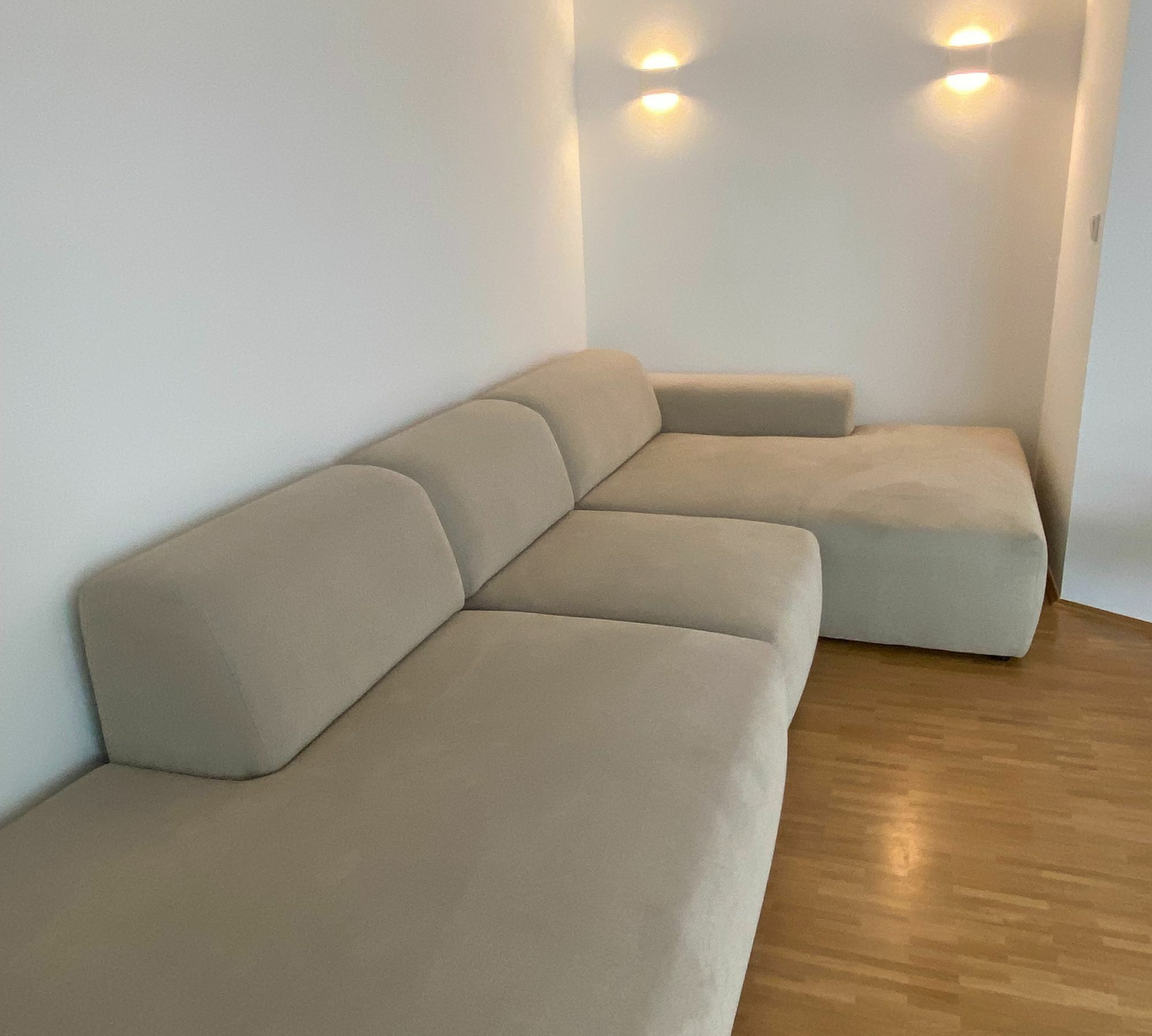 Pyllow Sofa Récamiere Rechts Webstoff Cremeweiß 5