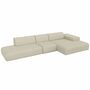Pyllow Sofa Récamiere Rechts Webstoff Cremeweiß 0