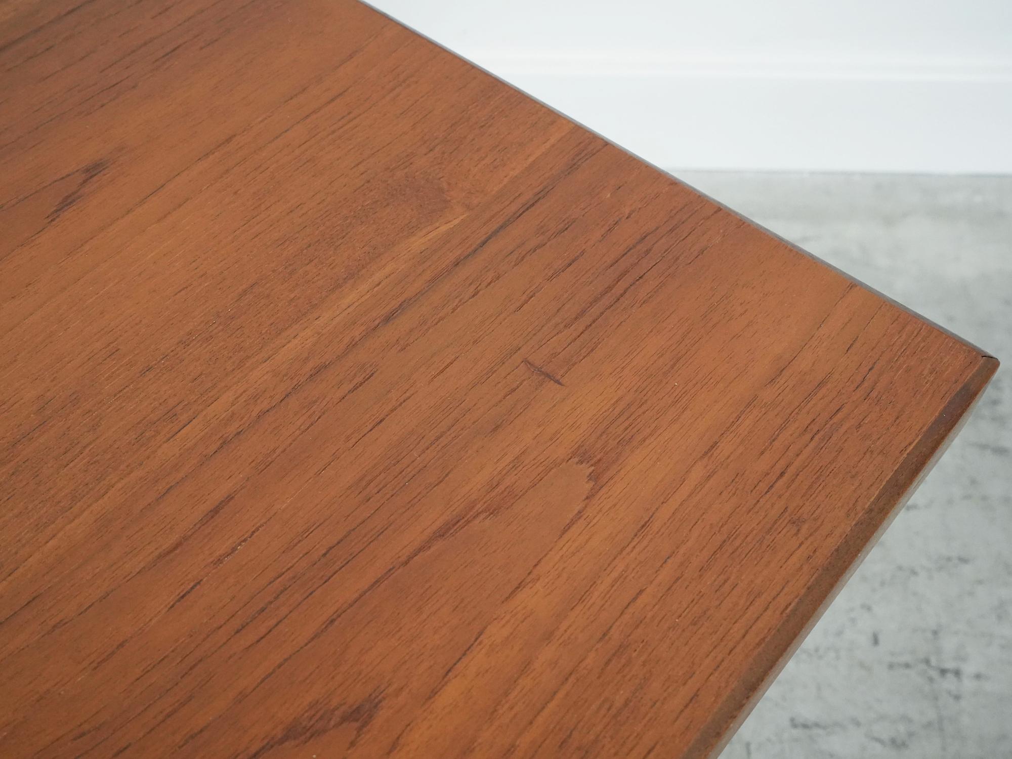 Coffee table teak wood 1970s 7