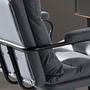 Swivel office chair textile grey 4
