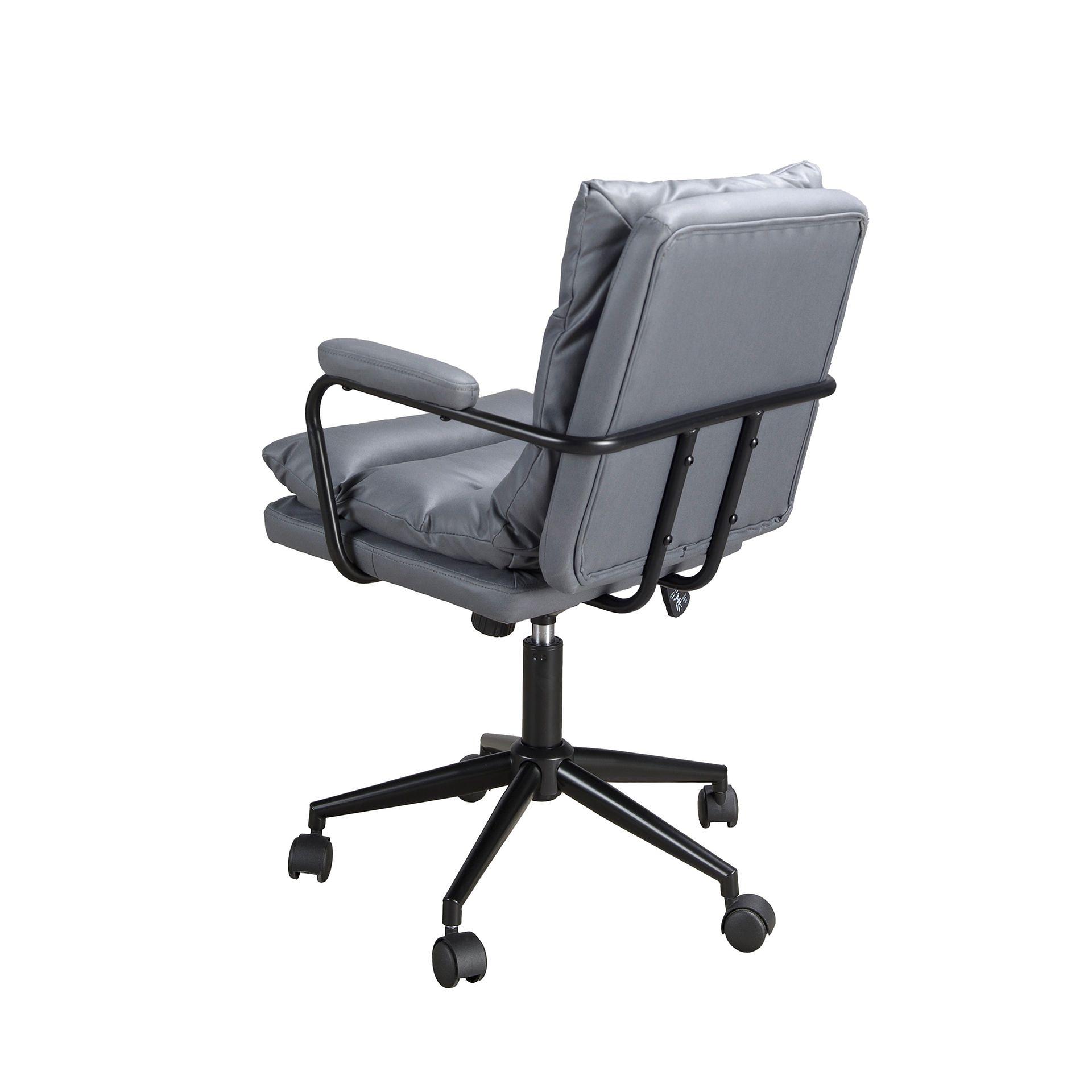 Drehbarer Bürostuhl Textil Grau 6
