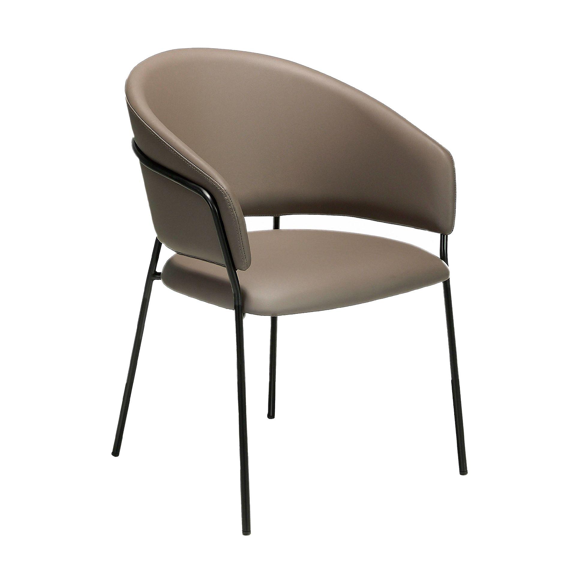 Dining chair Faux leather Brown 0