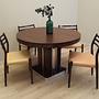 Round Mahogany Table 1970s 2
