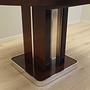 Round Mahogany Table 1970s 9