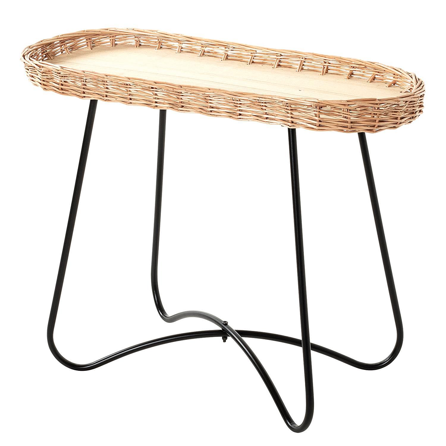 Side table Nybster Oval Beige / Black 0