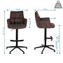 SOLAO LIFE HIGH Barstool Fabric Brown 4