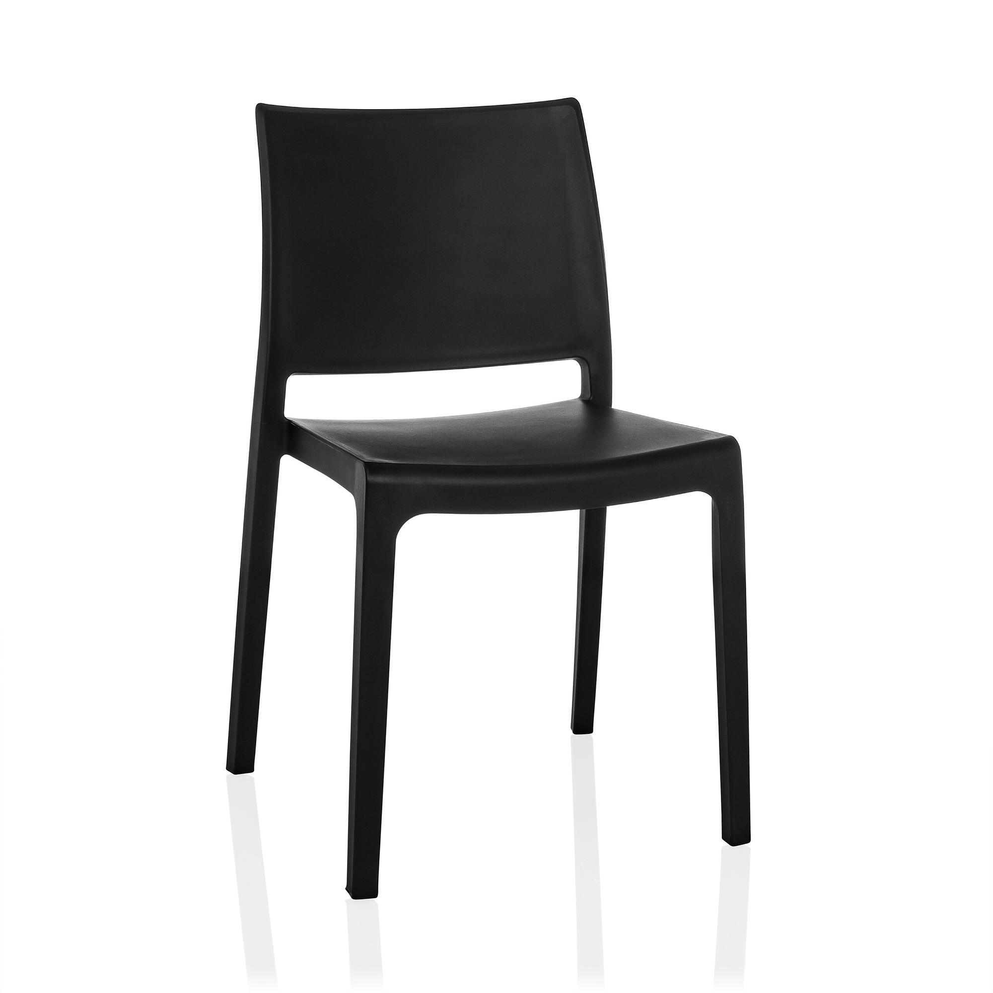 T37 V Dining chair Plastic Black 0