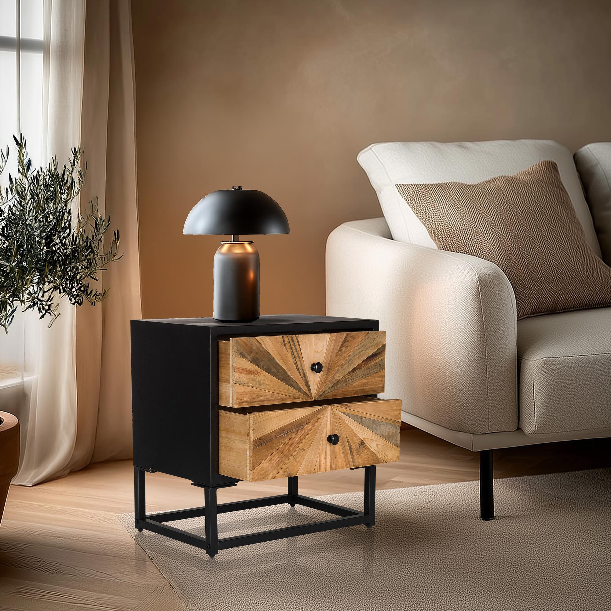SANTJAGO BLACK SUN Side table fir wood 4
