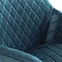 ELVERUM Dining chair Velvet Blue 1