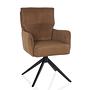 TARUGO Swivel chair Fabric Brown 0