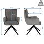 TARUGO Swivel chair Fabric Grey 4
