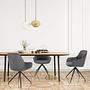 ELVERUM Dining Chair Velvet Grey 3