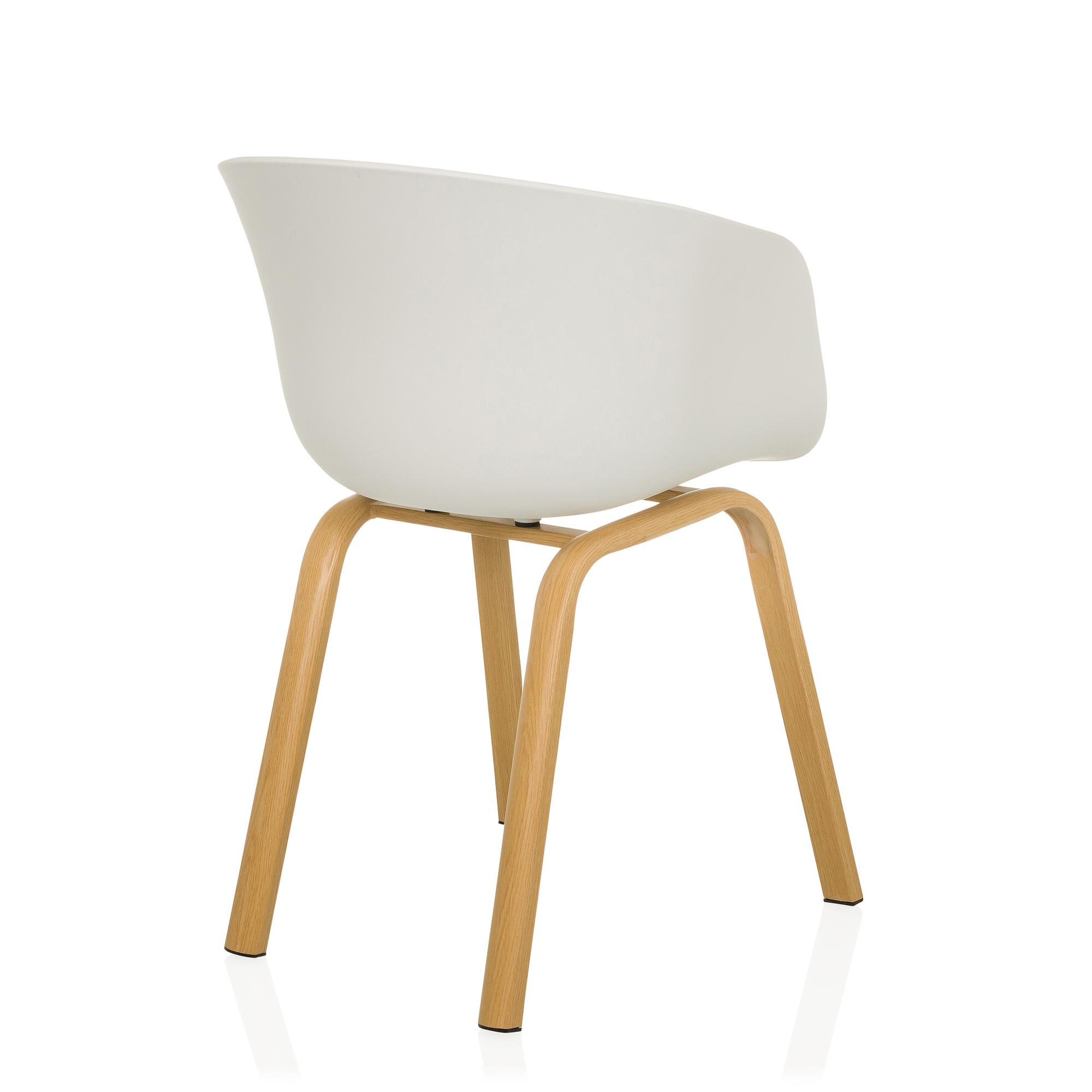 Dining chair / Shell chair OSLO W plastic white hjh Wohnen 7