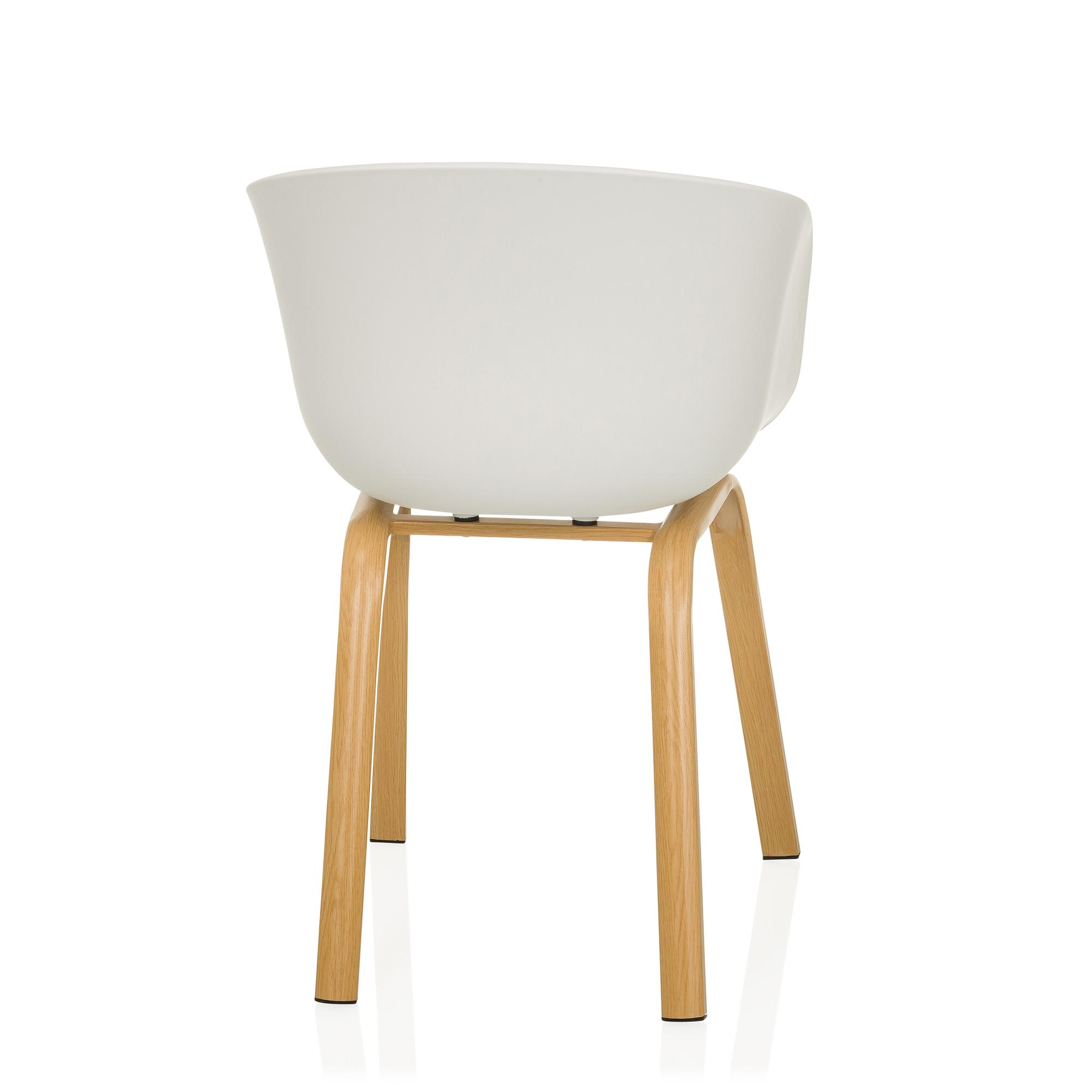 Dining chair / Shell chair OSLO W plastic white hjh Wohnen 8