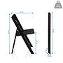 2x Travano Sedia da giardino Plastica Nero 4