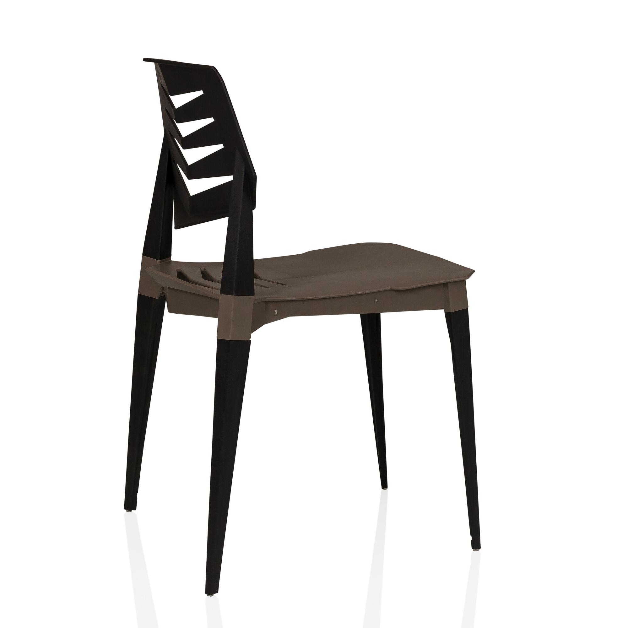 Flecharo Dining chair Plastic Black Brown 6