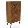 Highboard / Chest of drawers SANTJAGO WOOD HIGH 63x32x117 cm 2 doors Solid fir hjh LIVING 0