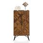 Highboard / Chest of drawers SANTJAGO WOOD HIGH 63x32x117 cm 2 doors Solid fir hjh LIVING 1