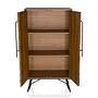 Highboard / Chest of drawers SANTJAGO WOOD HIGH 63x32x117 cm 2 doors Solid fir hjh LIVING 2
